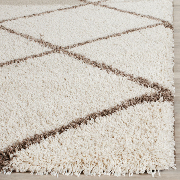 Hudson Shag 281 Shag Power Loomed Polypropylene Rug Ivory / Beige