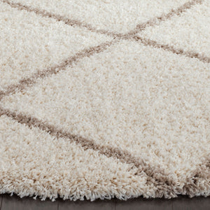Hudson Shag 281 Shag Power Loomed Polypropylene Rug Ivory / Beige