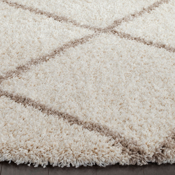 Hudson Shag 281 Shag Power Loomed Polypropylene Rug Ivory / Beige
