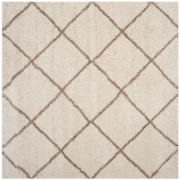 Hudson Shag 281 Shag Power Loomed Polypropylene Rug Ivory / Beige