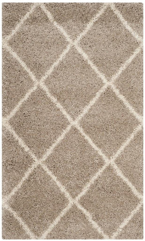 Hudson Shag 281 Shag Power Loomed Polypropylene Rug Beige / Ivory
