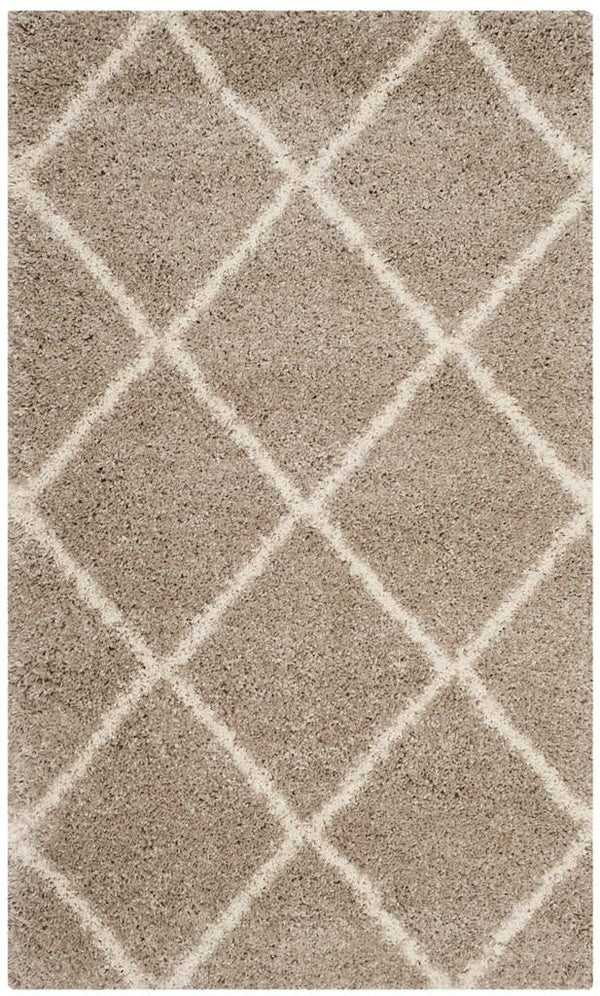 Hudson Shag 281 Shag Power Loomed Polypropylene Rug Beige / Ivory