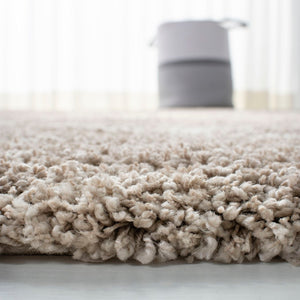 Hudson Shag 281 Shag Power Loomed Polypropylene Rug Beige / Ivory