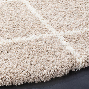 Hudson Shag 281 Shag Power Loomed Polypropylene Rug Beige / Ivory