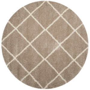 Hudson Shag 281 Shag Power Loomed Polypropylene Rug Beige / Ivory