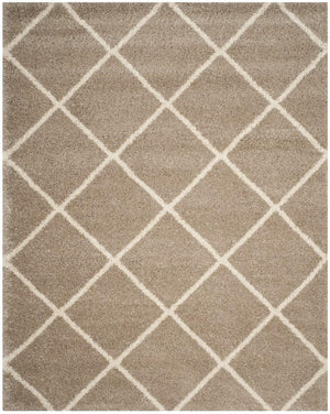 Hudson Shag 281 Shag Power Loomed Polypropylene Rug Beige / Ivory