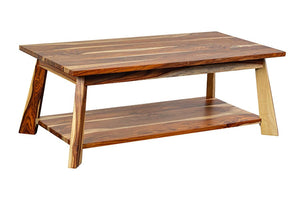 Porter Designs Kalispell Solid Sheesham Wood Natural Coffee Table Natural 05-116-02-PDU114