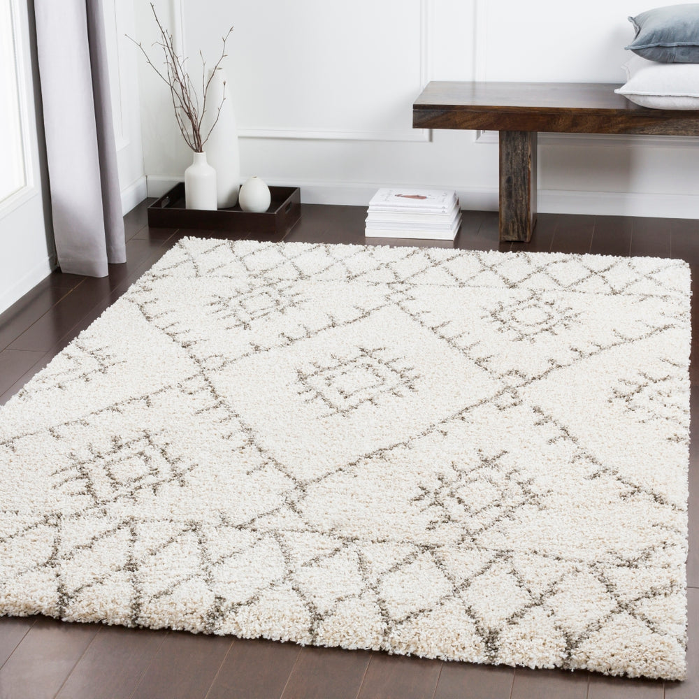 Serengeti Shag SGT-2301 Global Polypropylene Rug SGT2301-93123 Ivory, Khaki, Taupe, Dark Brown 100% Polypropylene 9' x 12'3"