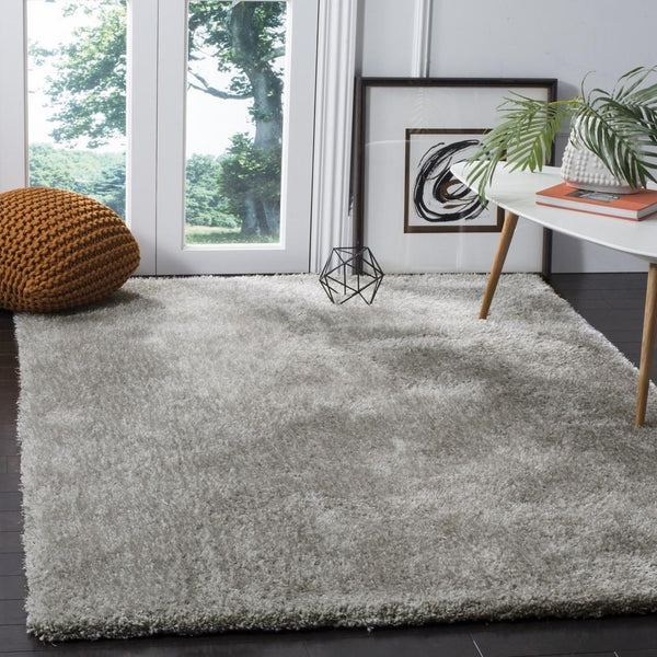 Toronto Shag Bhg Shag  Hand Tufted Polyester Rug Light Grey