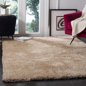 Toronto Shag Bhg Shag  Hand Tufted Polyester Rug Beige