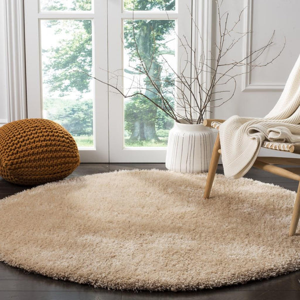 Toronto Shag Bhg Shag  Hand Tufted Polyester Rug Beige