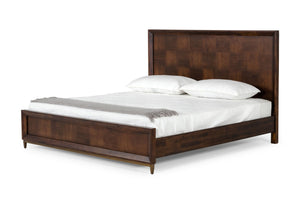 VIG Furniture Modrest Shane - Modern Acacia & Brass Bed VGNXSHANE-BED