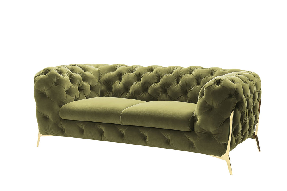 VIG Furniture Divani Casa Sheila - Transitional Green Fabric Loveseat VGCA1346-GRN-L