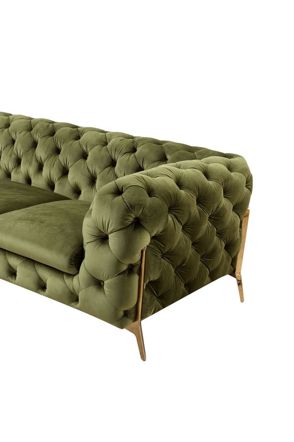 VIG Furniture Divani Casa Sheila - Transitional Green Fabric Loveseat VGCA1346-GRN-L