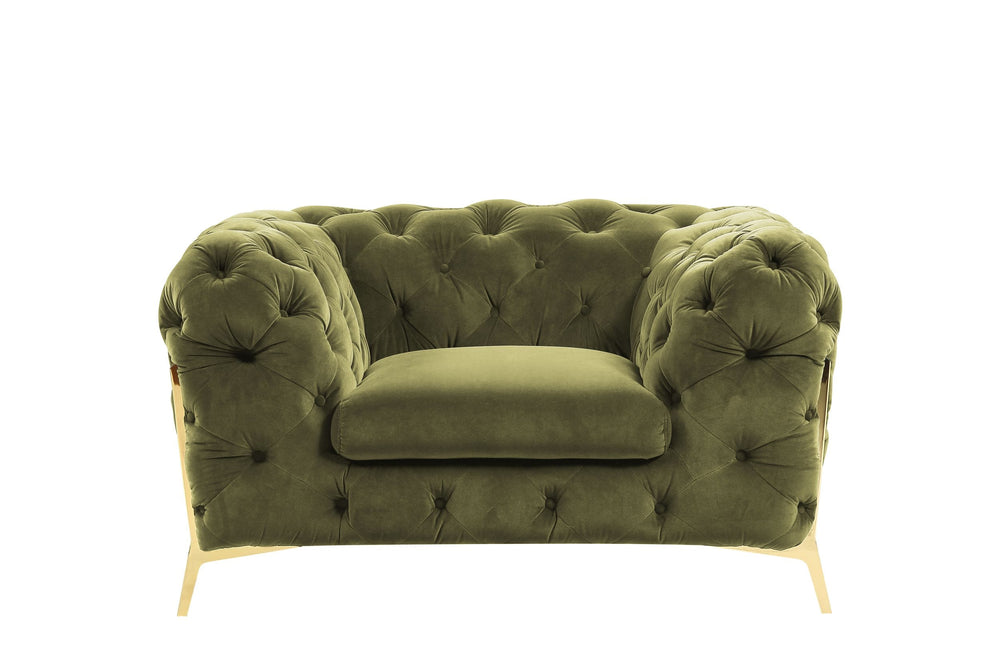VIG Furniture Divani Casa Sheila - Transitional Green Fabric Chair VGCA1346-GRN-CH