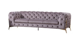 VIG Furniture Divani Casa Sheila - Transitional Silver Fabric Sofa VGCA1346-SIL-S