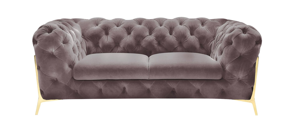 VIG Furniture Divani Casa Sheila - Transitional Silver Fabric Loveseat VGCA1346-SIL-L