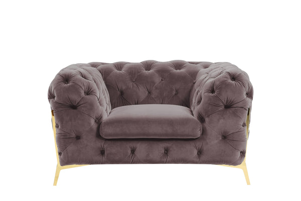 VIG Furniture Divani Casa Sheila - Transitional Silver Fabric Chair VGCA1346-SIL-CH