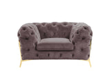 VIG Furniture Divani Casa Sheila - Transitional Silver Fabric Chair VGCA1346-SIL-CH