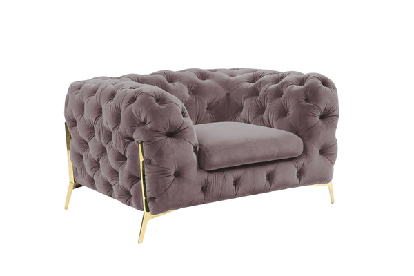 VIG Furniture Divani Casa Sheila - Transitional Silver Fabric Chair VGCA1346-SIL-CH