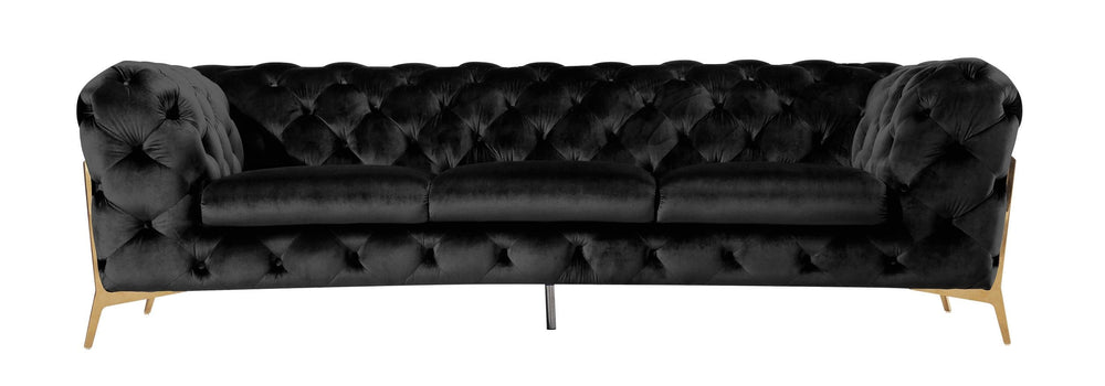 VIG Furniture Divani Casa Sheila - Transitional Black Fabric Sofa VGCA1346-BLK-S