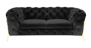 VIG Furniture Divani Casa Sheila - Transitional Black Fabric Loveseat VGCA1346-BLK-L