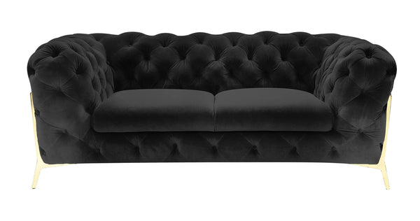 VIG Furniture Divani Casa Sheila - Transitional Black Fabric Loveseat VGCA1346-BLK-L