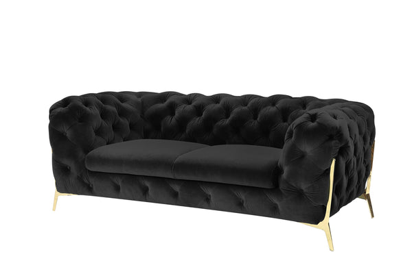 VIG Furniture Divani Casa Sheila - Transitional Black Fabric Loveseat VGCA1346-BLK-L