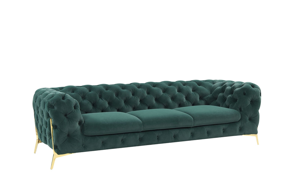 VIG Furniture Divani Casa Sheila - Transitional Emerald Green Fabric Sofa VGCA1346-EM-GRN-S