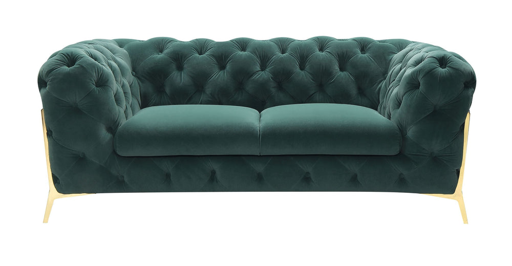 VIG Furniture Divani Casa Sheila - Transitional Emerald Green Fabric Loveseat VGCA1346-EM-GRN-L