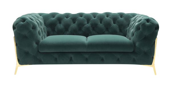 VIG Furniture Divani Casa Sheila - Transitional Emerald Green Fabric Loveseat VGCA1346-EM-GRN-L