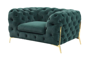 VIG Furniture Divani Casa Sheila - Transitional Emerald Green Fabric Chair VGCA1346-EM-GRN-CH