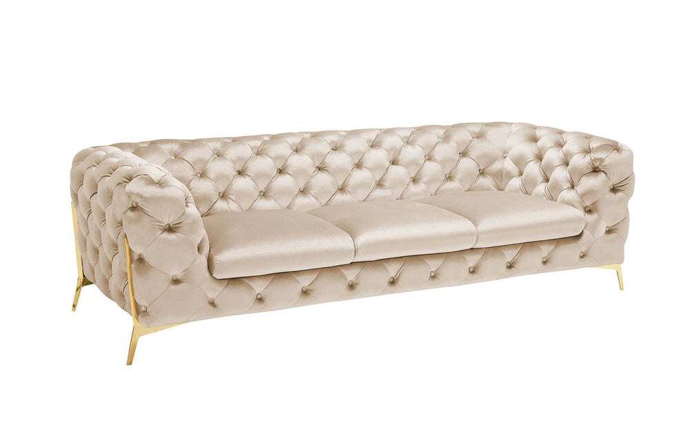 VIG Furniture Divani Casa Sheila - Transitional Light Beige Fabric Sofa VGCA1346-OBEI-S