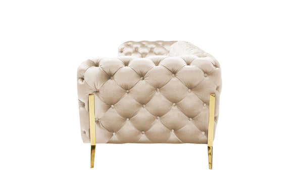 VIG Furniture Divani Casa Sheila - Transitional Light Beige Fabric Loveseat VGCA1346-OBEI-L