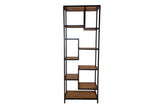 Porter Designs Delancy Solid Wood Industrial Bookcase Brown 09-116-28-3263