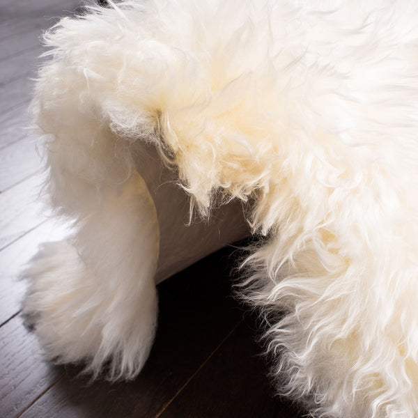 Safavieh Sheep Skin 121 NATURAL SHEEP SKIN MADE WITHOUT DYING 90% Jute/10% Cotton Rug SHS121A-2