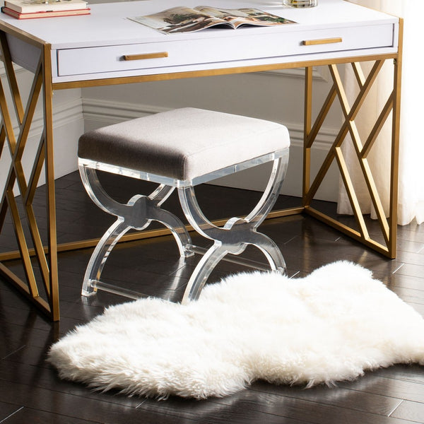 Safavieh Sheep Skin 121 NATURAL SHEEP SKIN MADE WITHOUT DYING 90% Jute/10% Cotton Rug SHS121A-2