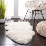 Safavieh Sheep Skin 121 NATURAL SHEEP SKIN MADE WITHOUT DYING 90% Jute/10% Cotton Rug SHS121A-2