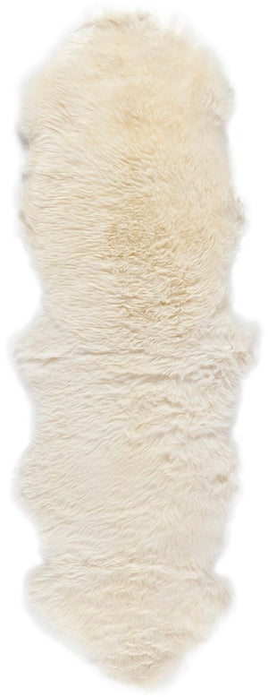 Safavieh Sheep Skin 121 Natural sheepskin made without dying 90% Jute/10% Cotton Rug SHS121A-1628