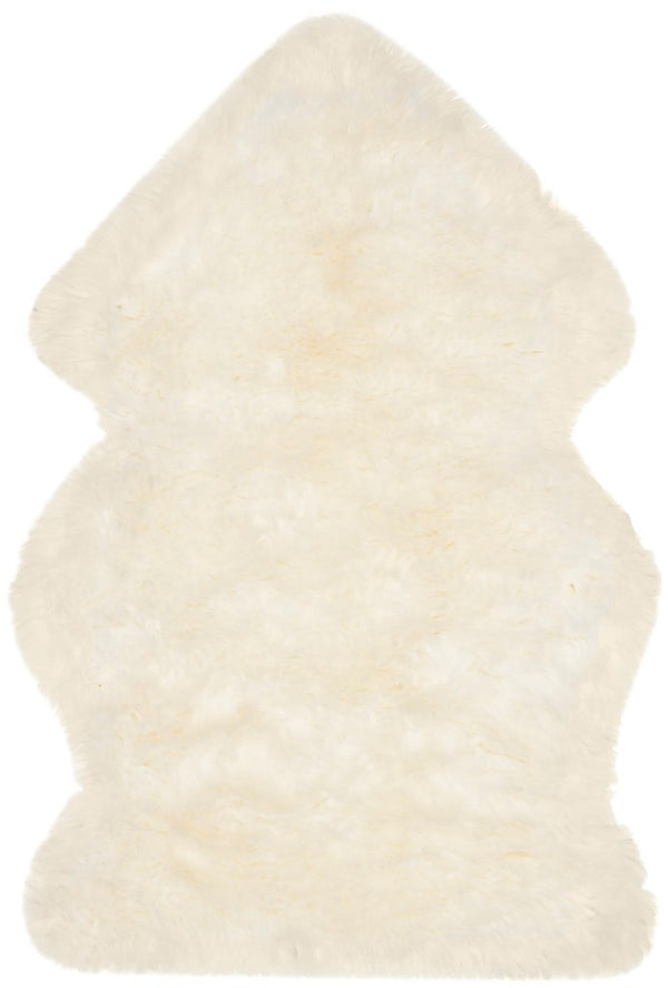 Safavieh Sheep Skin 121 Natural sheepskin made without dying 90% Jute/10% Cotton Rug SHS121A-1628