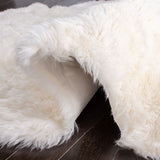 Safavieh Sheep Skin 121 Natural sheepskin made without dying 90% Jute/10% Cotton Rug SHS121A-1628