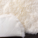 Safavieh Sheep Skin 121 Natural sheepskin made without dying 90% Jute/10% Cotton Rug SHS121A-1628