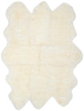 Sheep Skin 121 Natural sheepskin made without dying 90% Jute/10% Cotton Rug