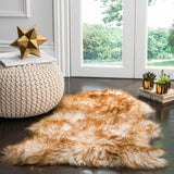 Safavieh Sheep Skin 121 NATURAL SHEEP SKIN MADE WITHIN ACID DYING SHEEP SKIN Rug SHS121D-2