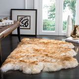 Safavieh Sheep Skin 121 NATURAL SHEEP SKIN MADE WITHIN ACID DYING SHEEP SKIN Rug SHS121D-2