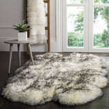 Safavieh Sheep Skin 121 NATURAL SHEEP SKIN MADE WITHIN ACID DYING SHEEP SKIN Rug SHS121E-2