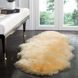 Safavieh Sheep Skin 121 NATURAL SHEEP SKIN MADE WITHIN ACID DYING SHEEP SKIN Rug SHS121H-2