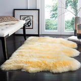 Safavieh Sheep Skin 121 NATURAL SHEEP SKIN MADE WITHIN ACID DYING SHEEP SKIN Rug SHS121H-2