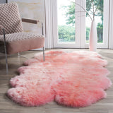 Safavieh Sheep Skin 121 NATURAL SHEEP SKIN MADE WITHIN ACID DYING SHEEP SKIN Rug SHS121L-2