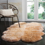 Safavieh Sheep Skin 121 NATURAL SHEEP SKIN MADE WITHIN ACID DYING SHEEP SKIN Rug SHS121M-2